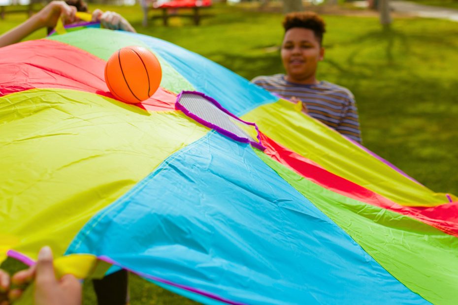 Happy active children jumping