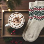 Neutral coloured stocking and gift